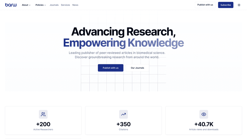Barw Research Publisher Website
